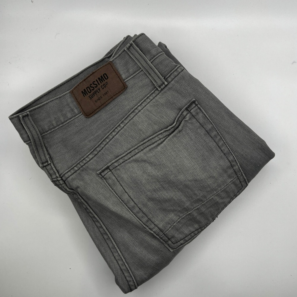 Mossimo Jeans Mens 34x32 Slim‎ Straight Grey Excellent 100% Cotton Denim Office
